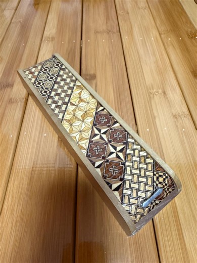 Vintage Japanese Yosegi Zaiku Wooden Pencil Case, Hakone Marquetry Sliding Box, Handcrafted Puzzle Box Style Collectible Art - Etsy