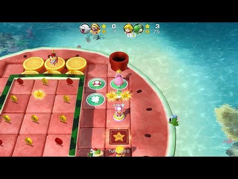 Super Mario Party Partner Party #2691 Watermelon Walkabout Peach & Yoshi vs Boo & Wario