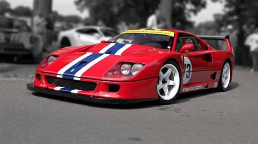 Ferrari F40 Competizione straight pipe sound