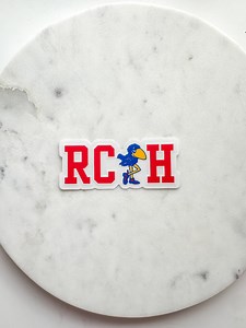 Rock Chalk Jayhawk KU Clear Weatherproof Sticker | Unviersity of Kansas Jaybird - Etsy