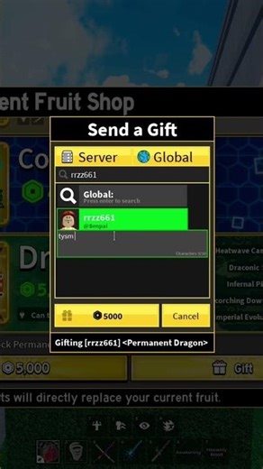 Gifting perm fruits to my subscribers #bloxfruits #roblox