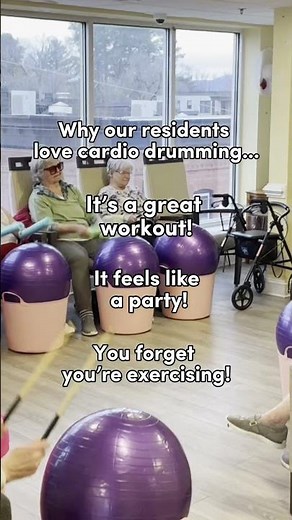 Why Drumming at Senior Living Is Everyone’s New Favorite Activity! 🥁💪 #seniorliving #yogaballdrums