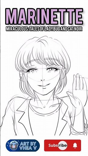 How to Draw Miraculous LadyBug Marinette Dupain-Cheng | Marinette Dupain-Cheng Drawing