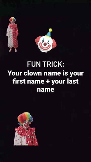 1.7M views · 2.3K reactions | Your clown name! #clown #clownshow #funnymemes | RepoFinder | Facebook