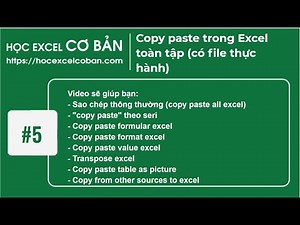 Learn Basic Excel | #5 Copy and paste in Excel (with practice files)