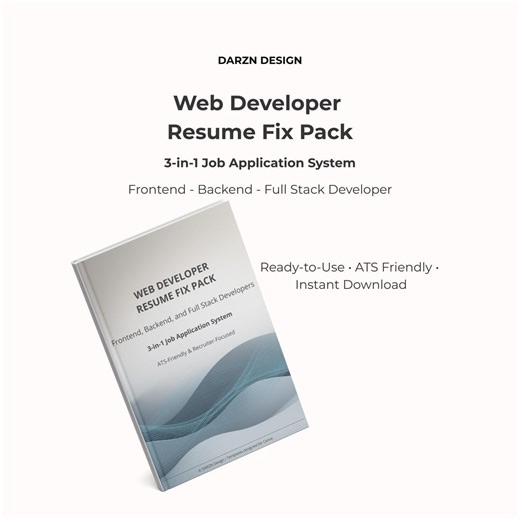 Web Developer Resume Fix Pack | 3-in-1 ATS Resume Upgrade Kit to Fix Mistakes, Improve Content & Get More Interviews - Etsy
