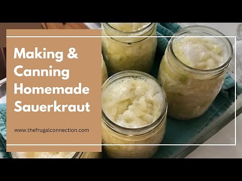 Making and Canning Homemade Sauerkraut Food Preservation