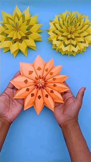 DIY 3D Paper Snowflake in 15 Seconds ⏱️❄️ #shorts