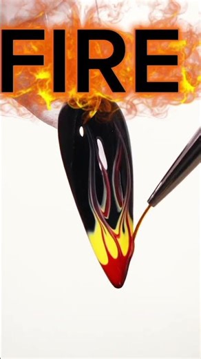 🔥 These FIRE nails are too hot to handle! 💅✨ Watch the magic burn!