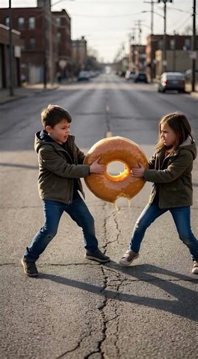 Kids Fight Over a Giant Donut… Then THIS Happens 😳🍩