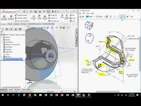 Tangent Rib on a Curved Surface in Solidworks