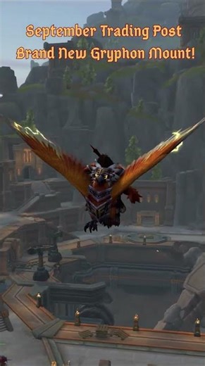 Brand new Gryphon Mount - Cost 650 Tokens - Trading Post September - Cinder-Plumed Highland Gryphon