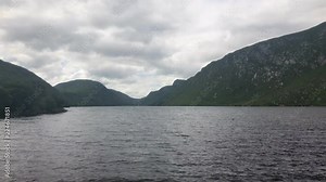 Landscape near the Kylemore Abbey is a Benedictine monastery founded in 1920 on the grounds of Kylemore Castle, in Connemara, County Galway, Ireland.