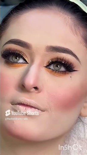 golden glitter for bridal look eye shadow