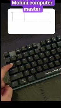 table in Ms word 👍🏻👍🏻#mohini computer master