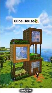 Cube House Tutorial 🏡 #minecraft #shorts