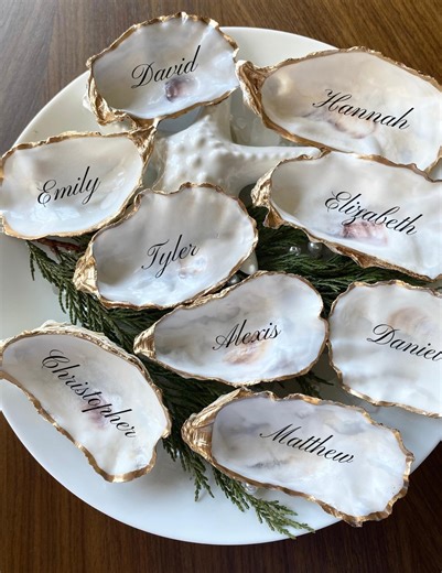 PRE Order-wedding Favors Oyster Shell Place Cards Beach Wedding Favors Coastal Wedding Destination Wedding Placecards Micro Wedding Favors - Etsy