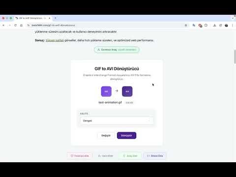 GIF to AVIF Dönüştürücü | Animasyonlu GIF Dosyalarını Modern AVIF Formatına Ücretsiz Çevirin