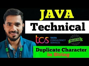 Java Technical Interview Question | Find Duplicate Character in String |