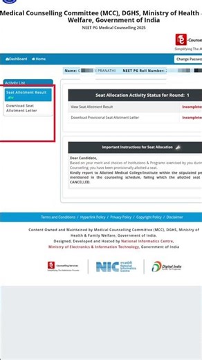 How to download allotment letter in Mcc counselling#neet2025#neetpgcouncelling #mcc #neet #shorts