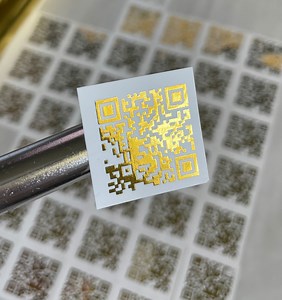 Personalized QR Code Stickers: Metallic Foil Business & Wedding Labels - Etsy