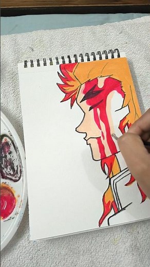 How to Paint Anime Boy Step by Step | Relaxing Art Video #anime #animeart #painting #artprocess #yt