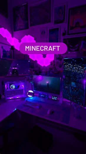 Luna I Twitch ᐁ Cyberpunk ᐁ Tattoo ᐁ Cosplay on Instagram: "Cosy Minecraft PC Setup für einen dunklen, regnerischen Tag 💜. Gleich mach ich mich noch an ein paar To-Dos. Es fehlt noch ein Youtube Video, sowie Shorts und neue Einstellungen für meinen Stream ✨️. //: //: //: //: //: #minecraft #nzxtbuilds #nzxt #pcgaming"