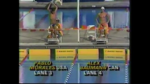 Swimming Poseidon | Mens 200m Individual Medley - 1984 Olympics. A fast start from Pablo Morales of United States, in the first 50m, Alex Baumann of Canada... | Instagram