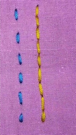 Back stitch tutorial 🪡🪡#handembroidery #diy #viral #design #loopstitch #begginers