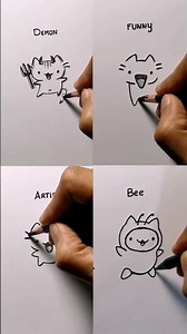 drawing compilation easy cat drawing tutorial #shorts #art #drawing