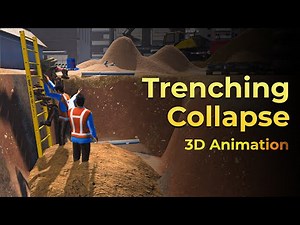 Trenching Collapse Hazards at the Workplace #3danimation animation #safetyawareness