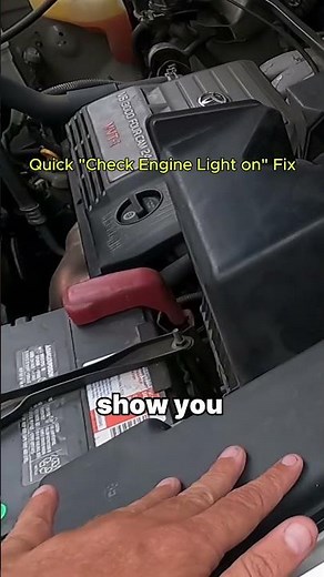 Quick "Check Engine Light On" Fix