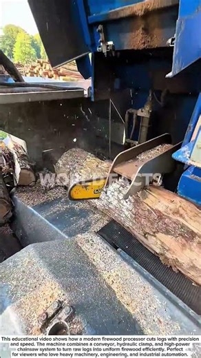 Extreme Firewood Processor in Action – High-Speed Log Cutting!