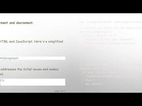 How to Increment and Decrement a Progress Bar on Pointer Events in JavaScript