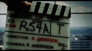 Filming the infamous boardroom scene in RoboCop (1987)