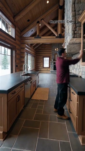 Log Cabin Kitchen Renovation Time-Lapse
