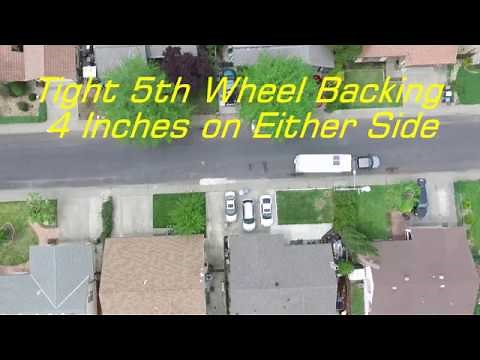 5th Wheel Backing Up Into Narrow Space
