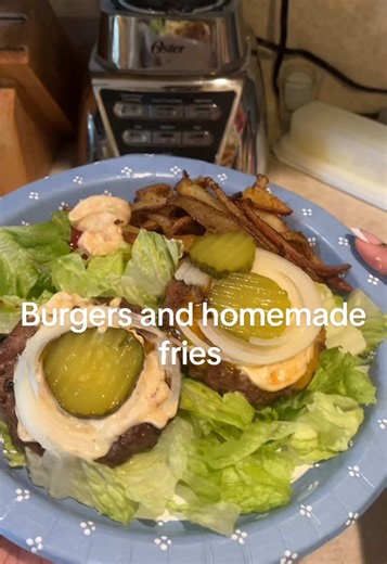 Delicious Homemade Burgers and Crispy Fries Recipe