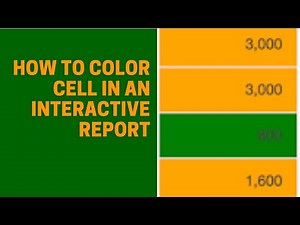 How To Color Cell / Row in an Interactive Report