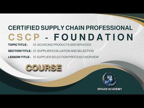072 CSCP Supplier Selection Process Overview