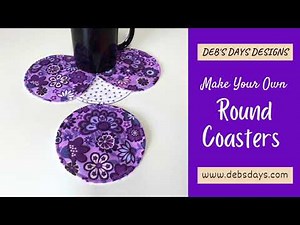 How to Make Reversible Round Coasters : Quick Sewing Tutorial