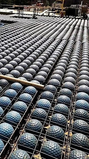 Construction zone on Instagram: "Why Are Balls Inside This Slab? | BubbleDeck Slab Explained Ever wondered why plastic balls are placed inside a concrete slab? This innovative technique is called BubbleDeck slab. It reduces the amount of concrete used by up to 40%, making the slab lighter, eco-friendly, and cost-effective—without compromising strength! Perfect for modern construction where efficiency and sustainability matter. Follow @ConstructionZone for more mind-blowing building techniques!"