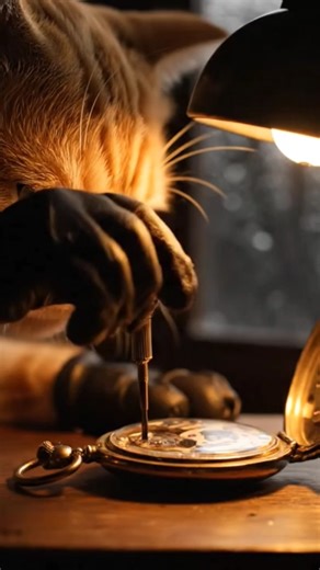 Cat repairing her time Classic machine #youtubeshorts #cattravels #asmrsounds #trending