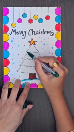 Christmas Greeting Card #trending #drawing #ytshort#short#viral#shorts #ytshorts #easydrawing