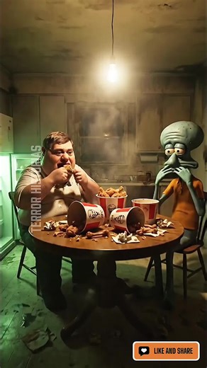 Peter Griffin y Calamardo te invitan un KFC #terroranalogico #dreamcore #horrortok #Terror #spongebob