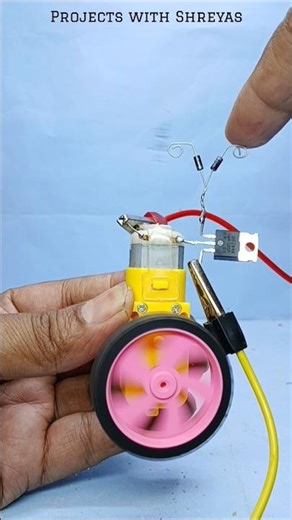 DC Motor Operating with MOSFET Touch Switch 🔌⚡ #schoolproject #ideas #experiment #diy #new #hacks