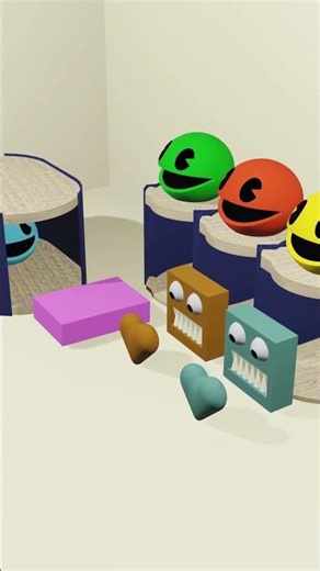 Wow 😱 Scary & Confused Monster eating heart ❤️🫀🧡❤️‍🔥 #fypviral #blender #funny #loopvideos