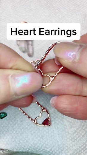 Creating Heart Earrings with Pink Tourmaline | Electroforming Tutorial