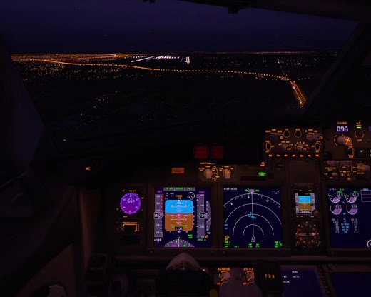 Boeing 737 - 800 Approach Pulkovo #Flight #Санкт #Ночь #Питер #Полет