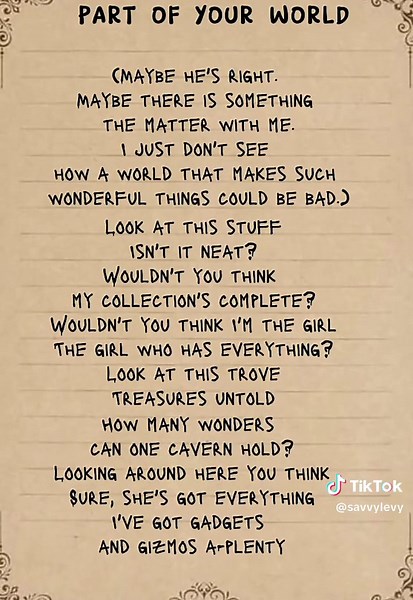 Part of Your World Lyrics: Dive Into Ariel's Enchanting Song